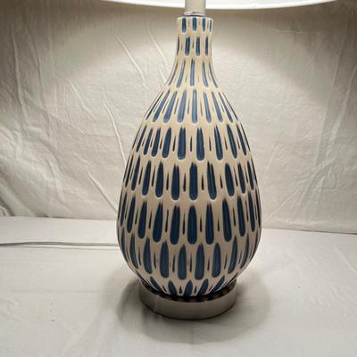 Modern Lamp & Pair of Framed Floral Prints (LR-RG)