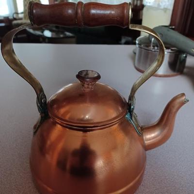 2 copper teapots