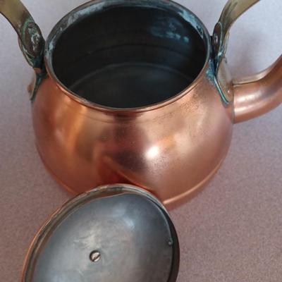 2 copper teapots