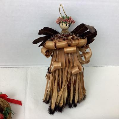 380 Protea FLower Angel & Bunny Rabbit Ornaments