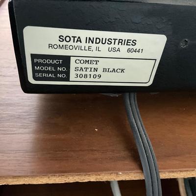 MB-1045 Vintage SOTA Satin Black "Comet" Turntable and Blue Point Cartridge Head