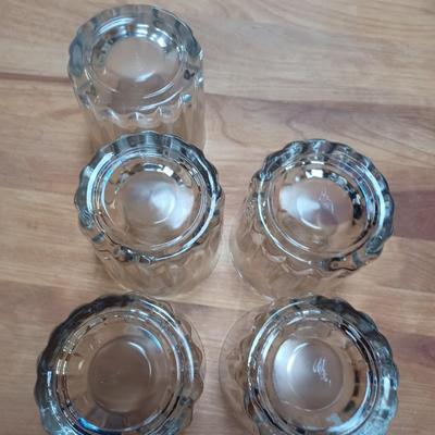 5 Double Old Fashioned Rocks Whiskey Scotch Glasses