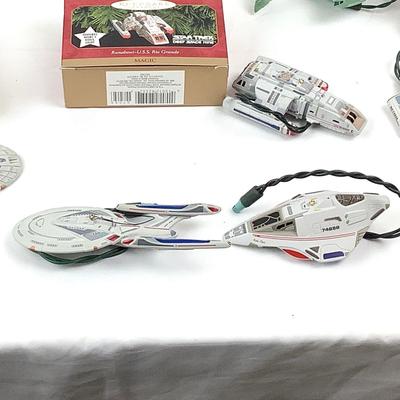 Lot 389 Lot of Vintage Hallmark Star Trek Ornaments ( 9 total, 7 with boxes )