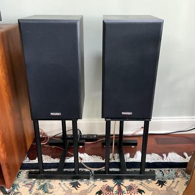 MB -1050 Pair of PARADIGM Phantom Speakers with Metal Stands