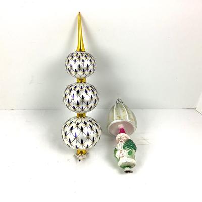Lot 390. Pair of Christopher Radko Blown Glass Ornaments ( AS IS )