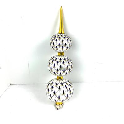 Lot 390. Pair of Christopher Radko Blown Glass Ornaments ( AS IS )