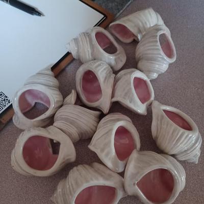 Shell shaped napkin rings