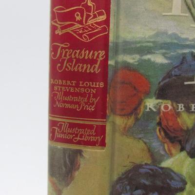 Vintage Treasure Island Robert Louis Stevenson Illustrated Junior Library Edition Adventure Book