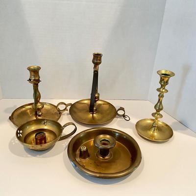 LR1064 Vintage Brass Candlestick Holders