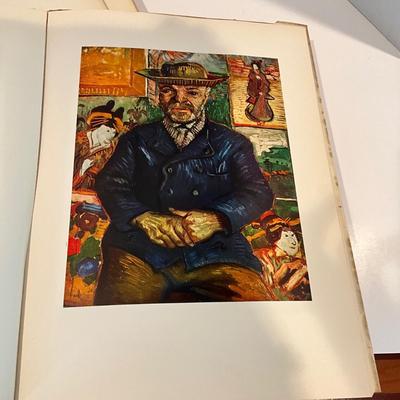 LR-1070 Set of Colored Prints from Famous Artist's VanGogh, Manet, Gauguin, Cezanne