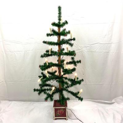 301 Vintage German Faux Feather Tree 4'