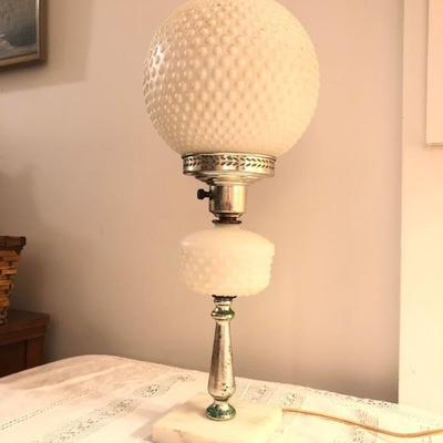 Milk glass lamp