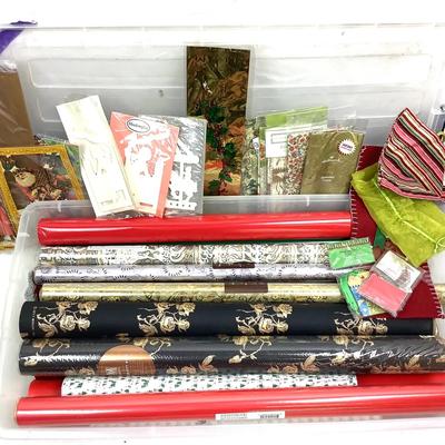 Lot 396  Lot of Gift Wrapping and Such