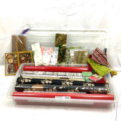 Lot 396  Lot of Gift Wrapping and Such