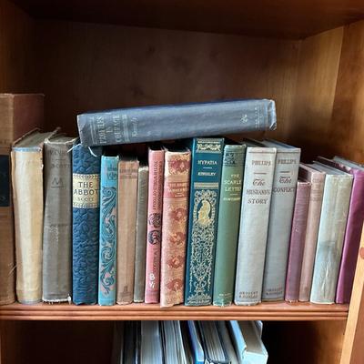 LR-1077 Lot of Antique Books- Profiles in courage, Scarlett Letter, The Abbot and more
