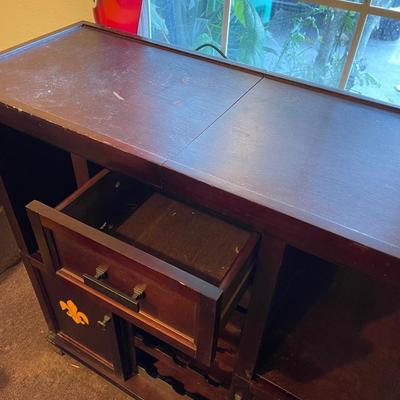 Wood fold out bar