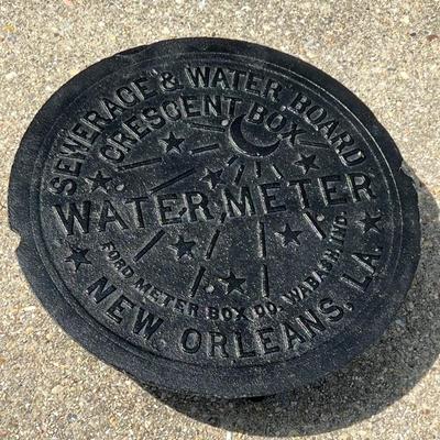 Cast Iron New Orleans Sewerage & Water Board Crescent Box Water Meter