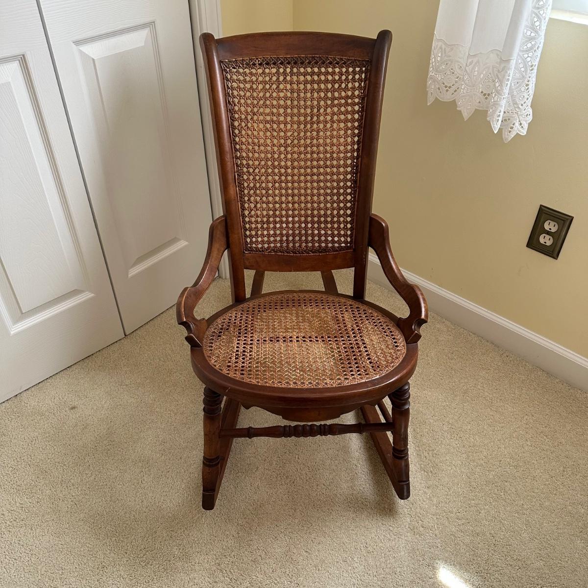 Hand Caned Rocking Chair (UBKL)