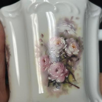 Pair of Flower Printed Coffee Cup Teacups
