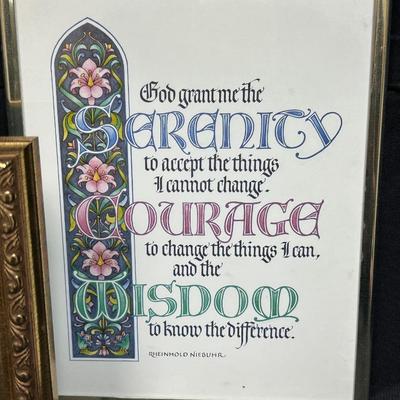 Lot of Three Spiritual Religious Wall Hanging Quotes