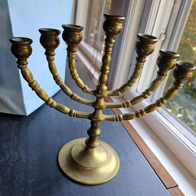 Vintage Brass candlelabra Menorah