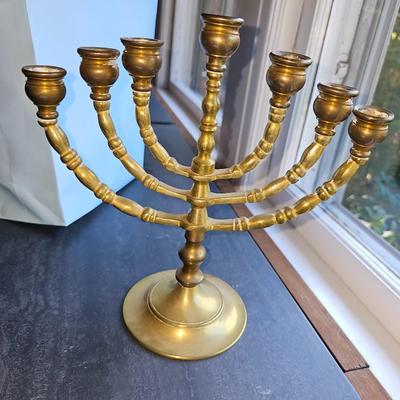 Vintage Brass candlelabra Menorah