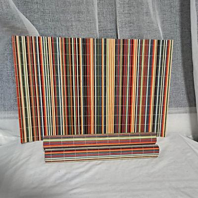 4 Multi-Color Bamboo Placemats