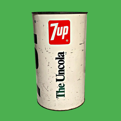 Vintage 7Up Trash Can