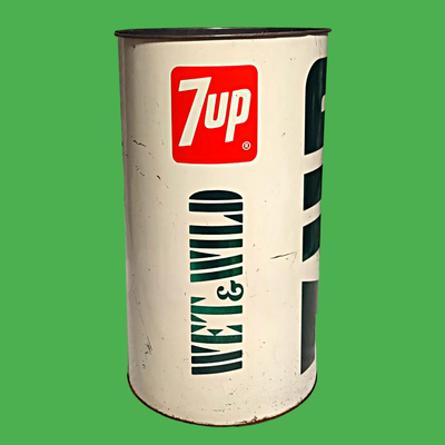 Vintage 7Up Trash Can
