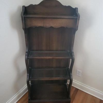 Vintage Bookshelf with 2 Glass Shelves