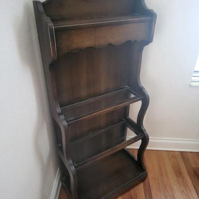 Vintage Bookshelf with 2 Glass Shelves