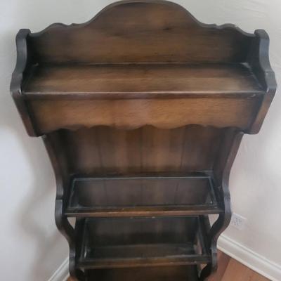 Vintage Bookshelf with 2 Glass Shelves