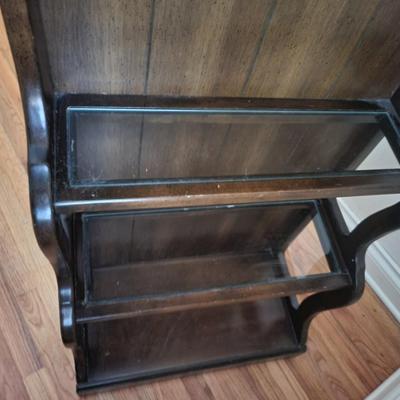 Vintage Bookshelf with 2 Glass Shelves