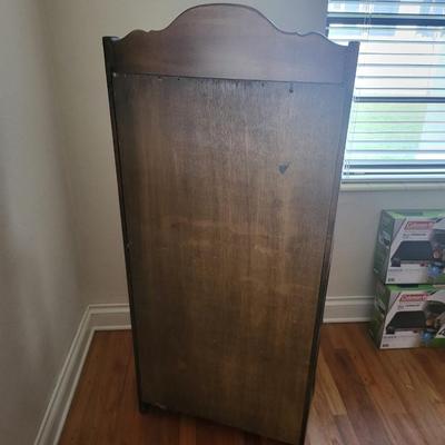 Vintage Bookshelf with 2 Glass Shelves