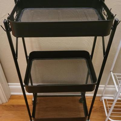 Urban Shop Folding 3 Tier Rolling Cart Lot