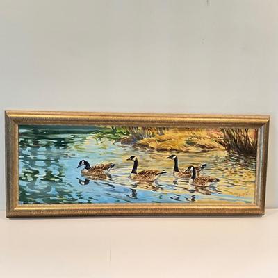 LR-1099 Large Original Acrylic Waterfowl Painting by Carla Huber