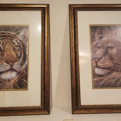 2 Pieces of Tiger Artwork