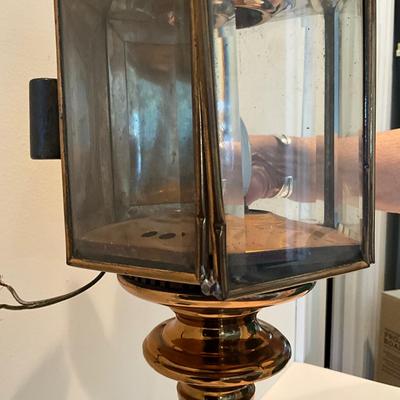 LR-1107 Antique Brass Electrified Wall Lantern