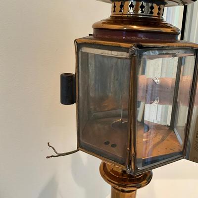 LR-1107 Antique Brass Electrified Wall Lantern