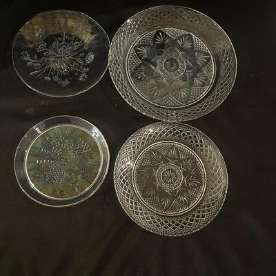 Four Sets of Glass Plates with a Variety of Designs (DR-MG)