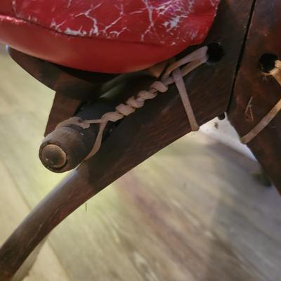 Vintage Leather Camel Saddle Stool (DR-DW)