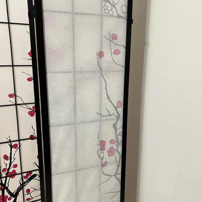 LEGACY DECOR ~ 4-Panel Solid Wood Blossom Shoji Design Privacy Screen ~ *Read Details