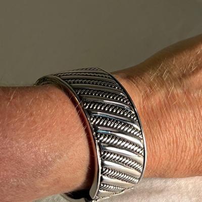 Onyx/925 Cuff Bracelet & More Silver Plus Black Jewelry (K-RG)