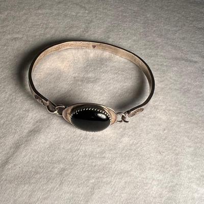 Onyx/925 Cuff Bracelet & More Silver Plus Black Jewelry (K-RG)