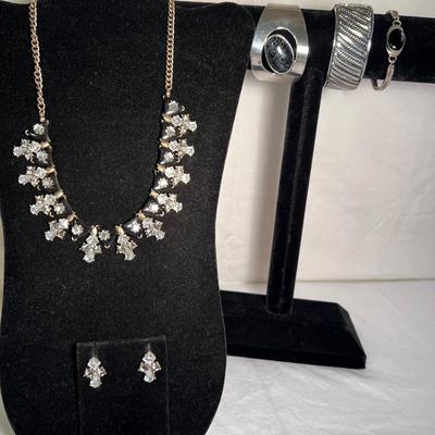 Onyx/925 Cuff Bracelet & More Silver Plus Black Jewelry (K-RG)