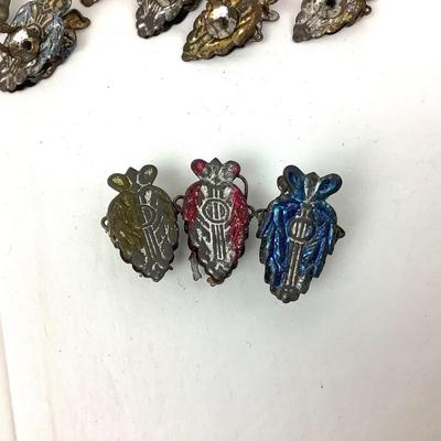 414 Antique German Tin Clip On Christmas Tree Candle Holders