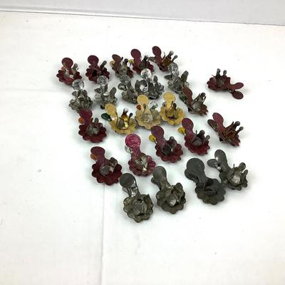 420 Antique "Trademark Eureka" Tin Candle Holders lot of 25