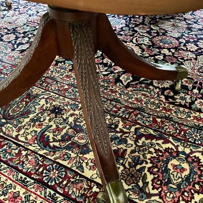 LR-1119 Antique Federal Style Duncan Phyfe Drop Leaf Mahogany Table