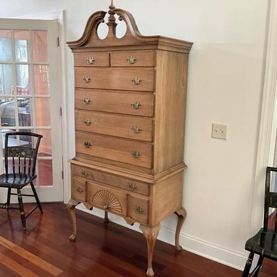 LR-1123 Antique Mahogany Highboy Chest