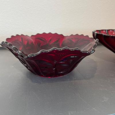 19- Red Glass Bowls